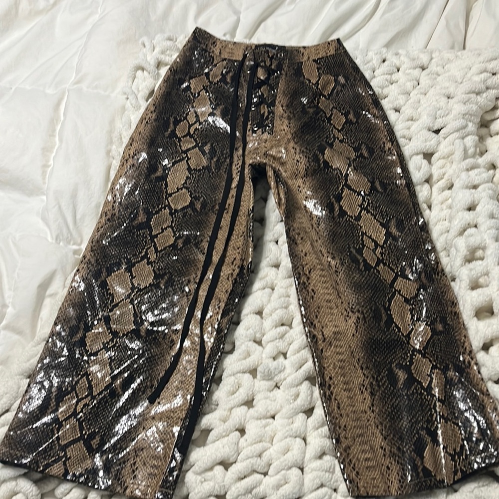 NWOT Faux Snakeskin Pants